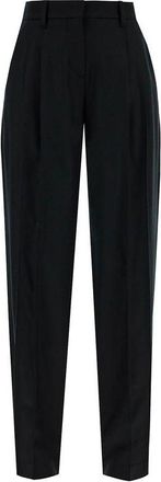 Brunello Cucinelli Womens Black Wool Tapered Trousers, Size 36