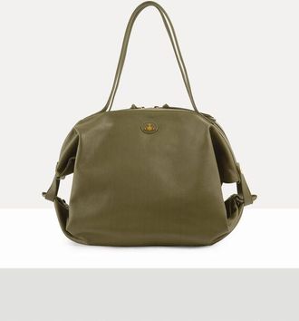 Vivienne Westwood Mara Large Holdall Aniline Leather Khaki