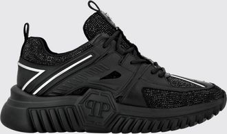 Philipp Plein Sneakers in pelle con logo Hexagon e applicazione di strass