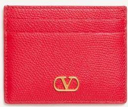 Valentino Garavani Portacarte VLogo Signature In Vitello Granato Donna ROUGE PUR UNI