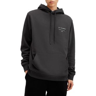 AllSaints Redact Hoodie in Washed Black at Nordstrom, Size Xx-Large