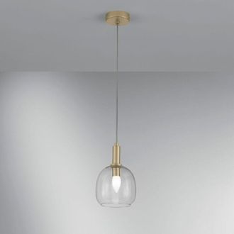 Luce-Ambiente-Design Lampadario brandy 1XE14 D.16XH150CM oro e vetro