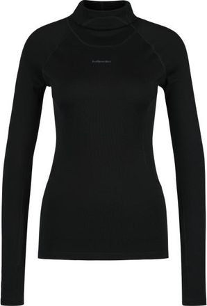 Icebreaker 300 MerinoFine Polar L/S Roll Neck Merinounterw&auml;sche f&uuml;r Damen | schwarz