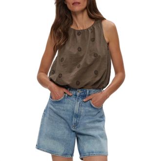 Michael Stars Hazel Eyelet Top In Kalamata