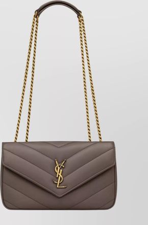 Saint Laurent chevron quilted shoulder bag with chain strap
