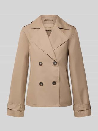 Soyaconcept Jacke mit Reverskragen und &Auml;rmelriegeln Modell AMANDA in Taupe, Gr&ouml;&szlig;e XL