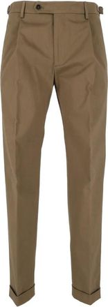 Berwich Pantalone Retrolong - Heren - Nette broeken - Groen - L - Katoen - Broeken