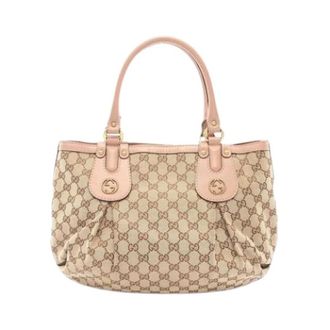 Gucci Pre-owned Handbags, female, Beige, Size: ONE SIZE Pre-owned Vintage Tote Bag