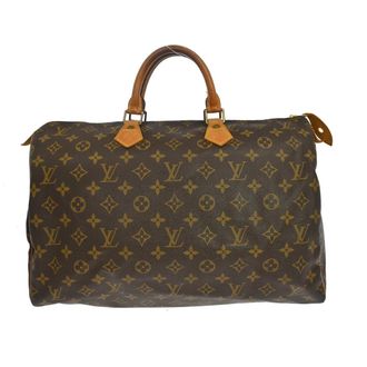 Louis Vuitton Speedy Handbag Monogram Canvas Brown Canvas Handbag (Pre-Owned)