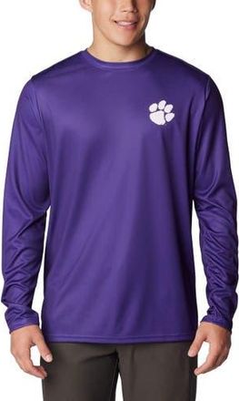 Columbia Mens Columbia Purple Clemson Tigers Terminal Shot Omni-Shade Long Sleeve T-Shirt at Nordstrom, Size Medium