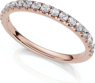 Pompeii3 1/4Ct Pave Diamond Wedding Ring 14k Gold or Platinum Anniversary Band Lab Grown