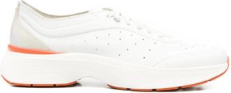 Santoni Easy Bounce Sneaker - Heren - Sneakers - Wit - 41 EU - Leer - Schoenen