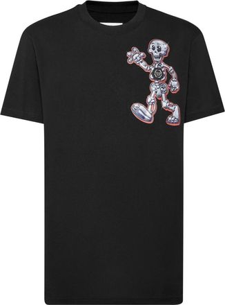 Philipp Plein T-Shirt Ronde Hals Skull - Heren - T-shirts - Zwart - 3XL - Katoen - Tops