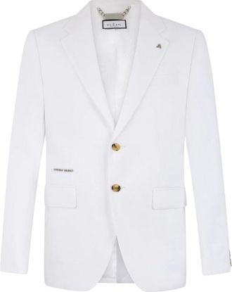 Philipp Plein Linnen Miami Vice Fit Blazer - Heren - Blazers - Wit - 3XL - Linnen - Jassen