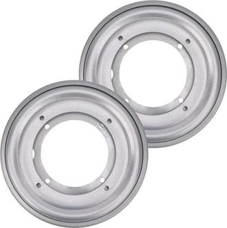 OEM Plaque Pivotante Ronde - 20.4 Cm - Acier Galvanis&eacute; - Rotation 360&deg; Silencieuse - Pour Table Tournante Meuble Pr&eacute;sentoir - Lot De 2