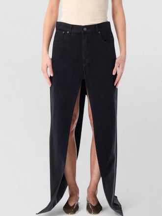 Haikure denim high-rise maxi skirt