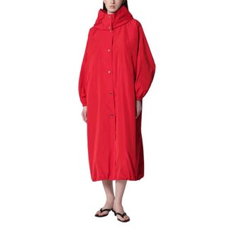 R&oacute;he Single-Breasted Coats, female, Red, Size: XS Parachute Silk-Blend Coat
