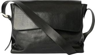 Our Legacy Piston Messenger - unisex - Schoudertassen - Zwart - ONE Size - Leer - Tassen