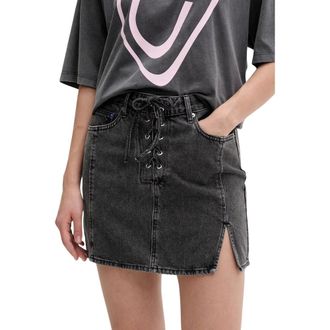 Karl Lagerfeld Rokken, Dames, Grijs, M, Denim, Mini Denim Rok