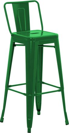 Clp Taburete De Bar De Metal Mason Verde
