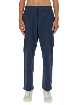 Paul Smith Loose Fit Cotton Trousers - Blue