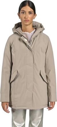 Canadian Fundybay Parka - Dames - Gewatteerde jassen - Beige - L - Leer - Jassen
