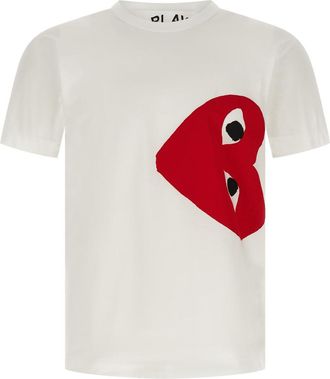Comme Des Gar&ccedil;ons White Logo Crew Neck T-Shirt