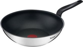 T-fal Sart&eacute;n Wok De Acero Inoxidable 28cm - E3091904 Tefal