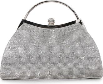 Berness Rhinestone Top Handle Bag in Silver at Nordstrom Rack