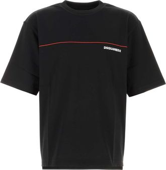 Dsquared2 Black Cotton Oversize T Shirt