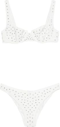 Os&eacute;ree Gem-embellished Underwired Bikini