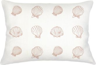 Anaya with Love Saltwater Shell Printed Linen Pillow in Beige at Nordstrom, Size 14X20