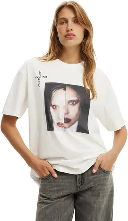 Cotton On Womens The Lcn Music Boxy Graphic Tee in Lady Gaga Mayhem Vintage at Nordstrom, Size Xx-Small