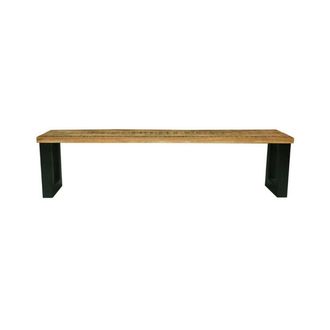 Jaipur Furniture Induse Bench - Mango Wood/Iron - L44 x W140 x H45 cm - Mango PP Saw Finish in Brown
