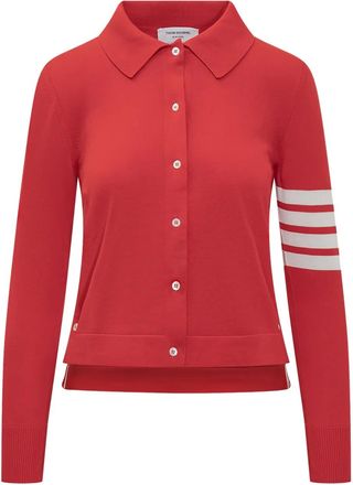 Thom Browne Polocon dettaglio a 4 righe - Rosso