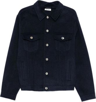 Soft Goat Denim jas met knopen - Heren - Zomerjassen - Blauw - XL - Denim - Jassen