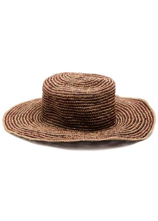 Sensi Studio Moldeable Crochet Straw hat - Chocolate - S