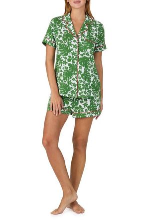 Kate Spade New York print short pajamas in Green Floral at Nordstrom, Size X-Small