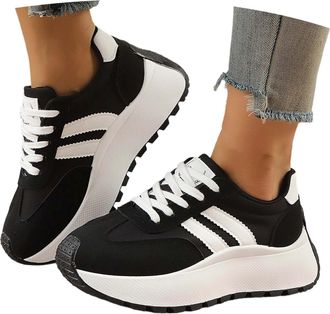 Generic Womens Lightweight Low Profile Everyday Sneakers with Cushioned Soft Sole for All Day Comfort Trainers Women Walking Shoes UK