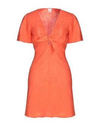 8 by YOOX LINEN S/SLEEVE MINI DRESS