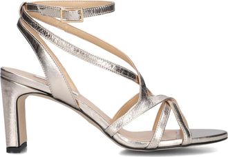 Notre-V Schoenen, Dames, Geel, 40 EU, Leer, Elegante Sandalen met Blokhak