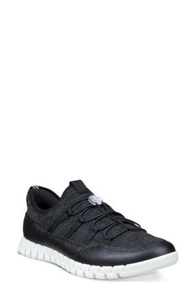 Ecco GRUUV Lite Sneaker in Black/Black/Magnet at Nordstrom, Size 11-11.5Us