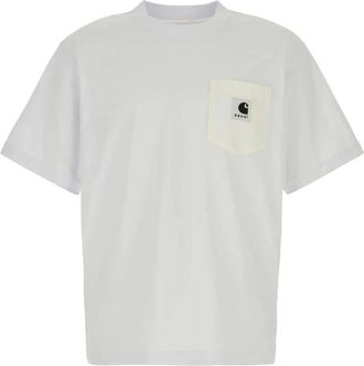 sacai Katoenen Jersey T-shirt - Heren - T-shirts - Wit - L - Katoen - Tops