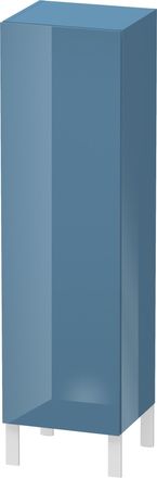 Duravit Armario Semi Alto Duravit L-cube, Anchura 400mm, Profundidad 363mm, 1 Puerta, Abatible A La Izquierda, Color: Laca De Alto Brillo Stone Blue - Lc1178l