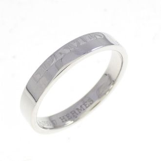 Herm&egrave;s White Gold White Gold (18K) Band Ring (Pre-Owned)