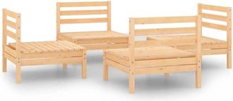 vidaXL 4 Piece Garden Lounge Set Solid Pinewood vidaXL