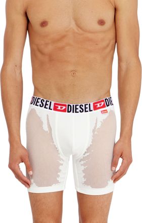 Diesel Boxer briefs with sheer devor&eacute; effect - Boxer briefs - Man - White