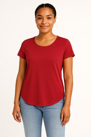 Vero Moda Blusenshirt VERO MODA VMBELLA SS TOP WVN GA NOOS, Damen, Gr. L, rot (karanda rot), Web, Obermaterial: 97% Viskose, 3% Elasthan, unifarben, regular fit