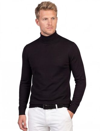 Thomas Maine turtleneck scheerwol bruin