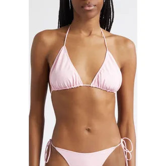 Jacquemus Le Bas de Plage String Bikini Bottoms in Pink at Nordstrom, Size Xx-Large